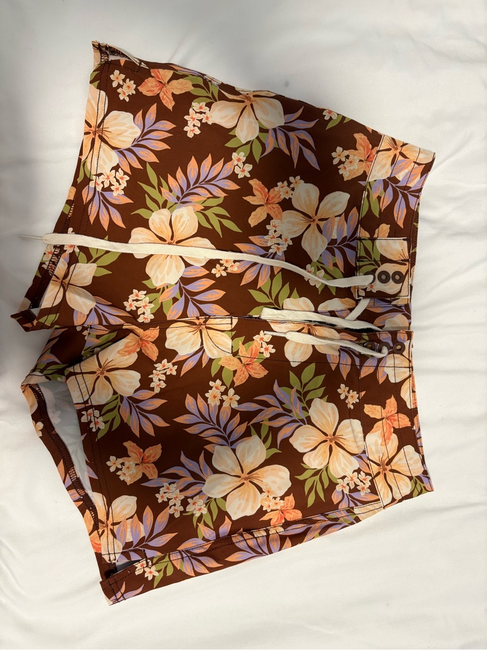 Billabong Floral Brown Women's Drawstring Shorts
